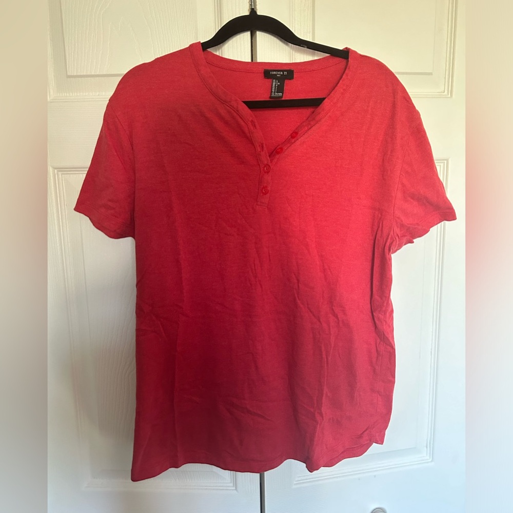 Men’s Red Shirt - Forever 21 - Large - EUC